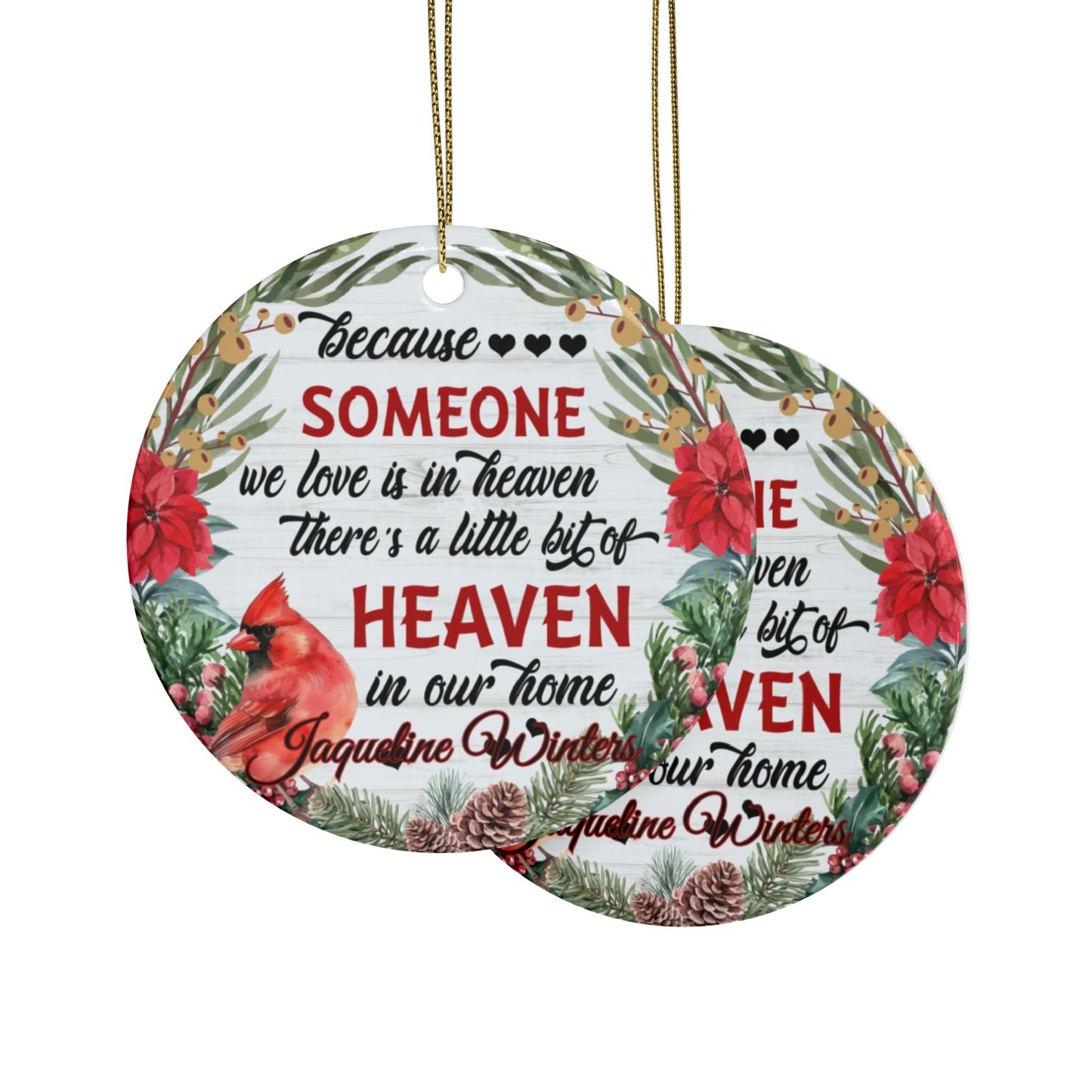 Someone We Love Photo / Name Ceramic Ornaments (1pcs, 5pcs, 10pcs, 20pcs)
