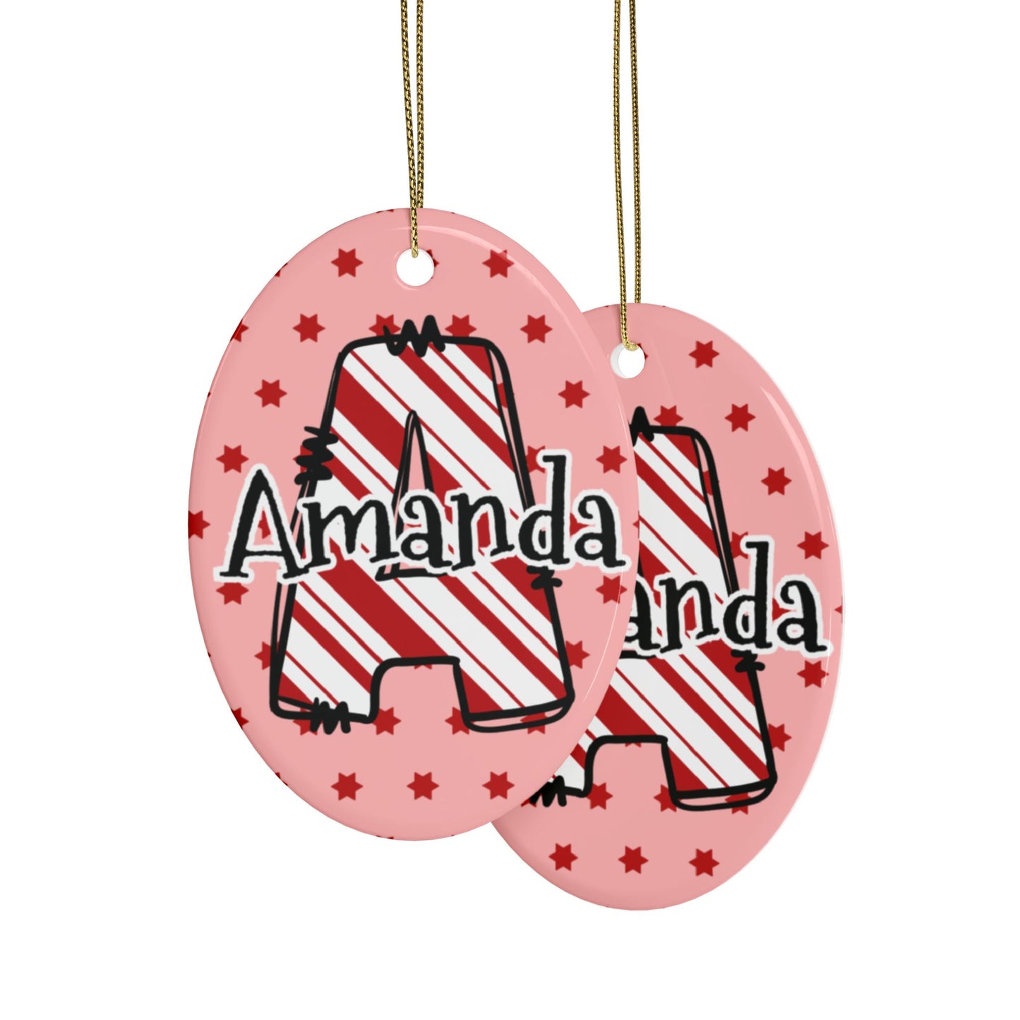 Letter Name Ceramic Ornaments (1pcs, 5pcs, 10pcs, 20pcs)