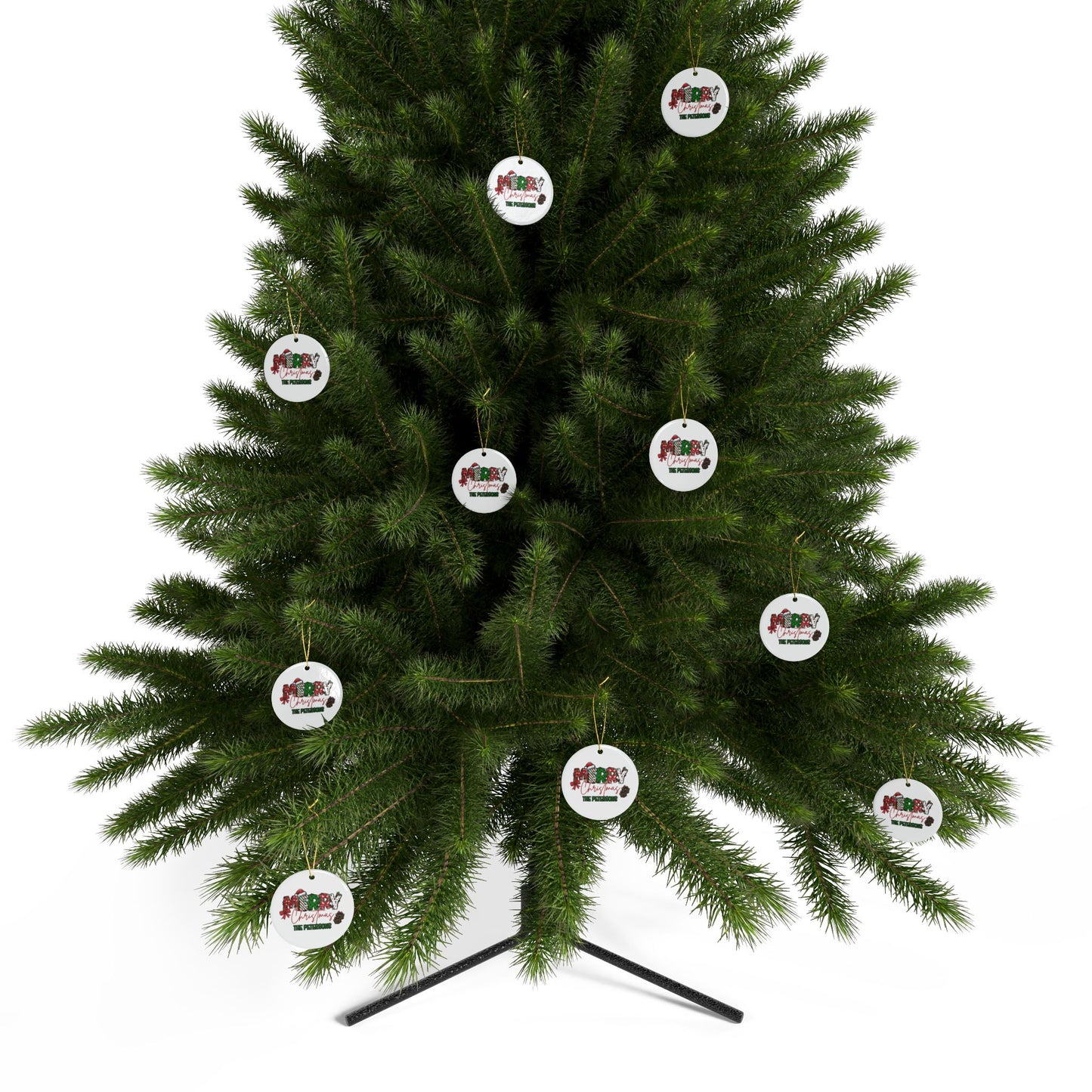 Merry Christmas Name Ceramic Ornaments (1pcs, 5pcs, 10pcs, 20pcs)