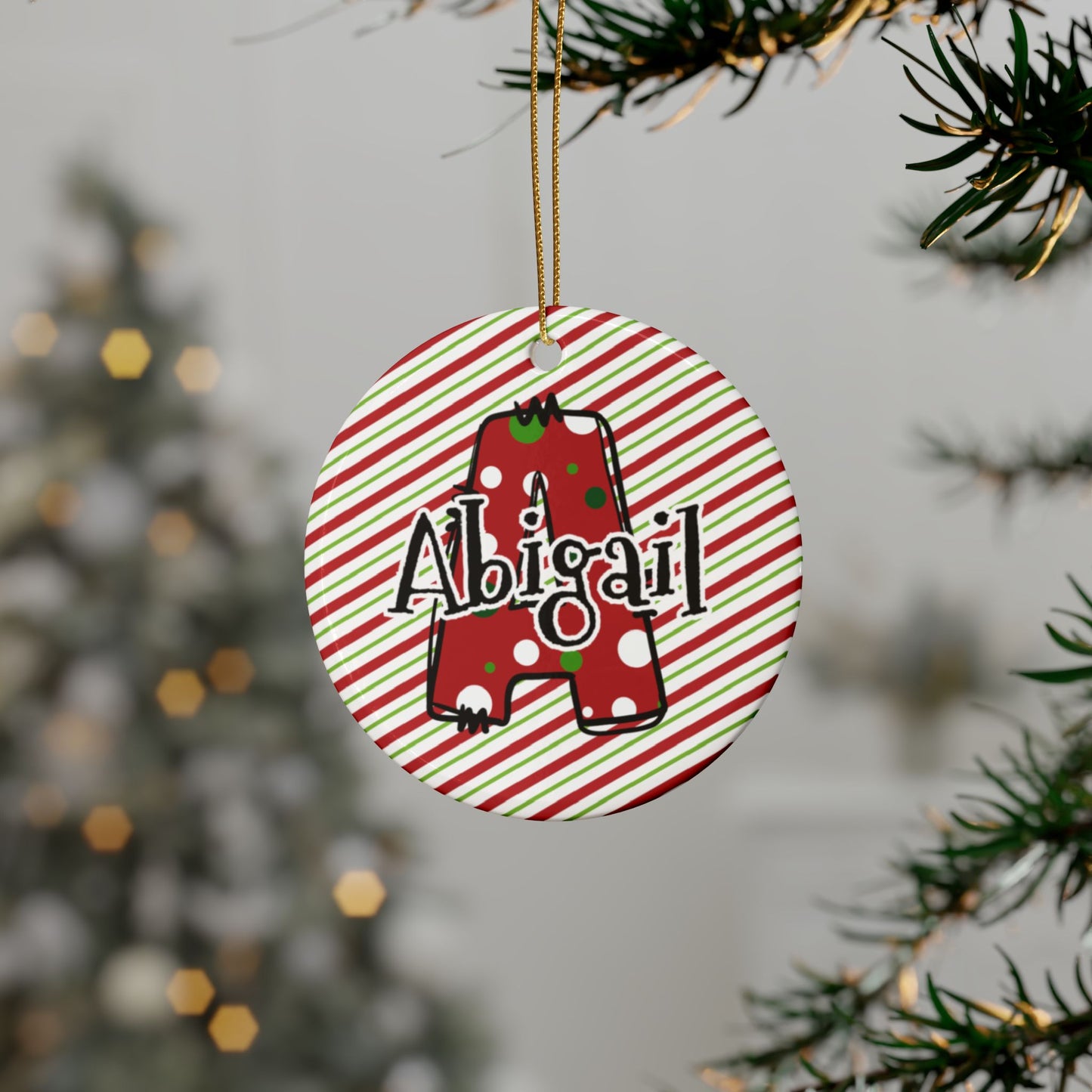 Letter Name Ceramic Ornaments (1pcs, 5pcs, 10pcs, 20pcs)
