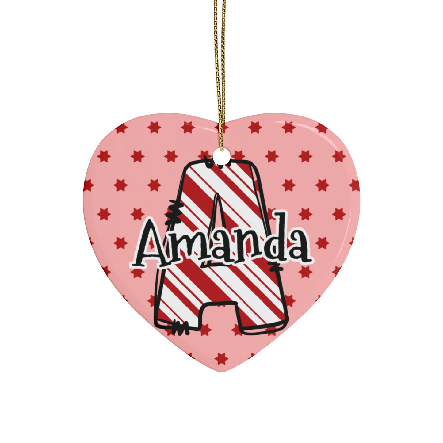 Letter Name Ceramic Ornaments (1pcs, 5pcs, 10pcs, 20pcs)