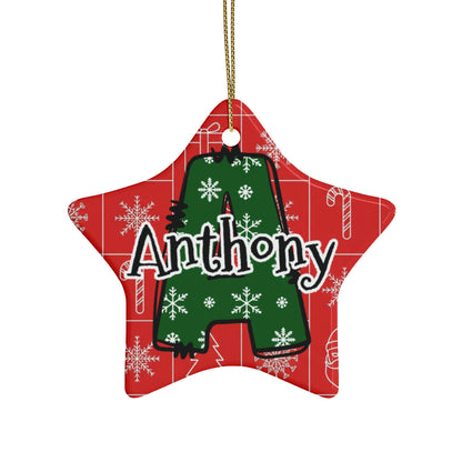 Letter Name Ceramic Ornaments (1pcs, 5pcs, 10pcs, 20pcs)