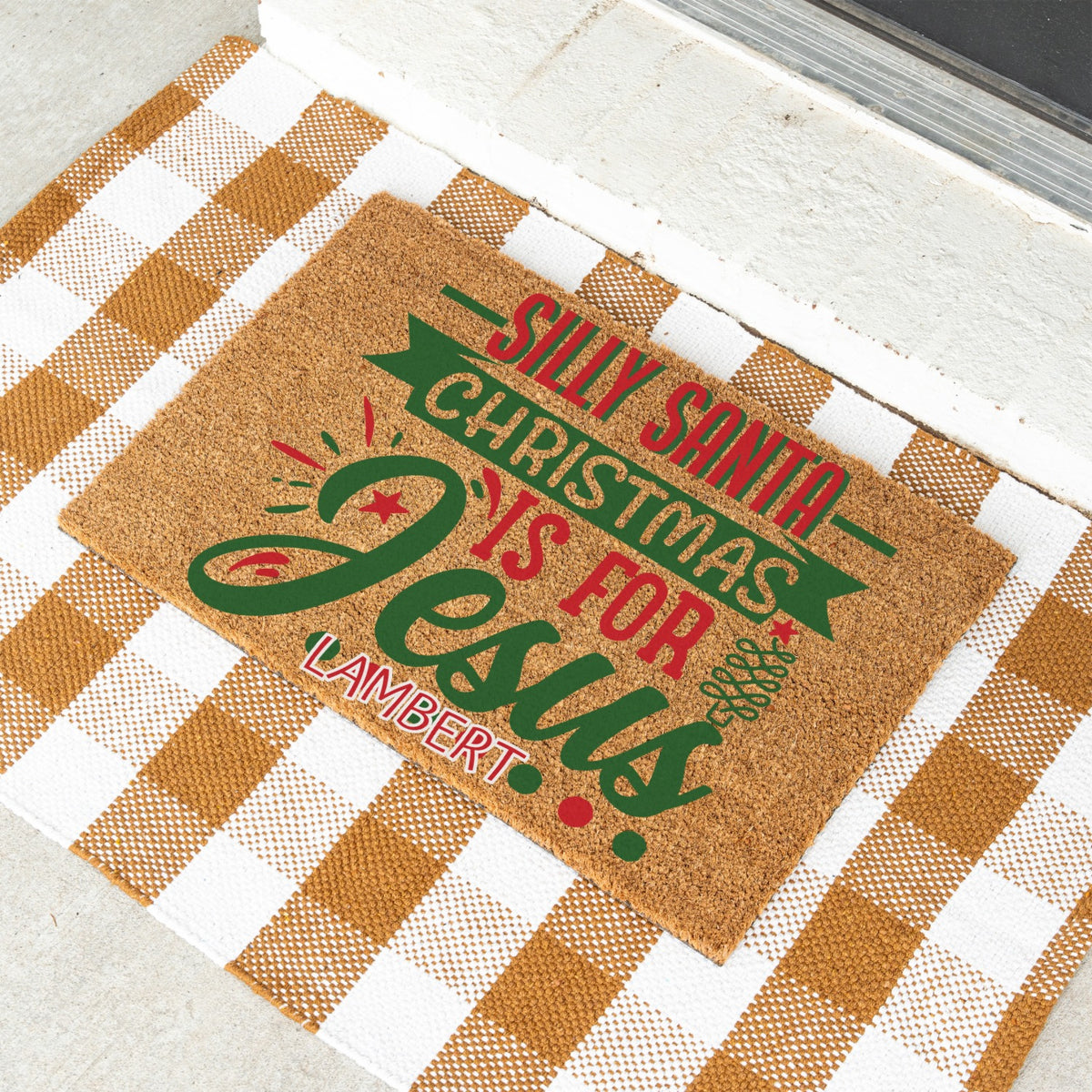Silly Santa Name Doormat