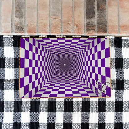 Optical Hole Initial Doormat - UV Printed