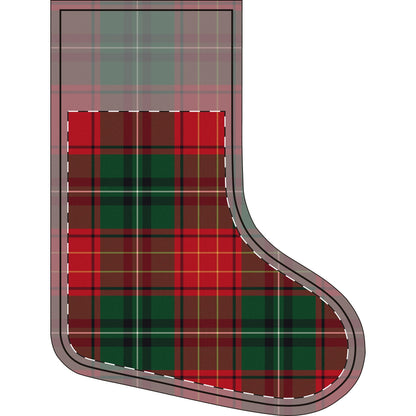 Plaid Tartan Family Christmas Stockings Personalized with Name (Linen)