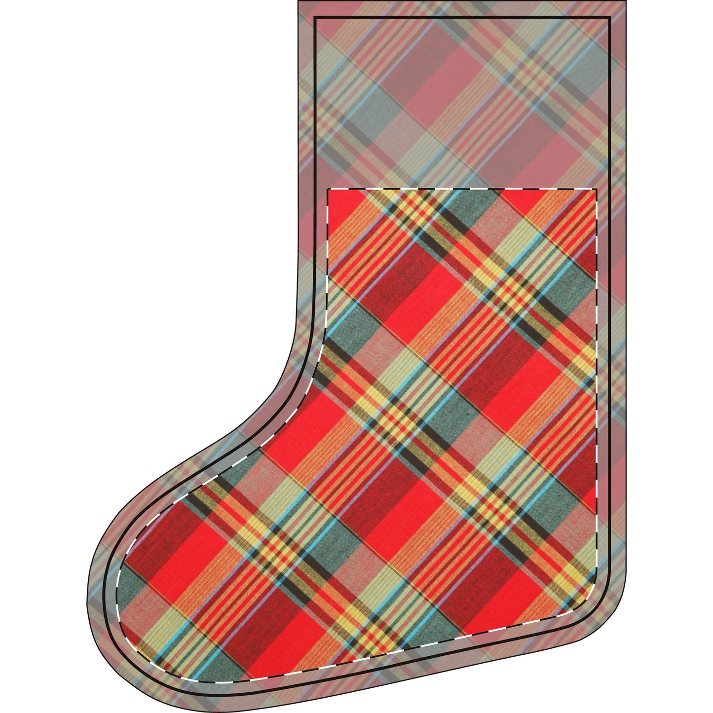 Letter Name Christmas Stocking (Linen)