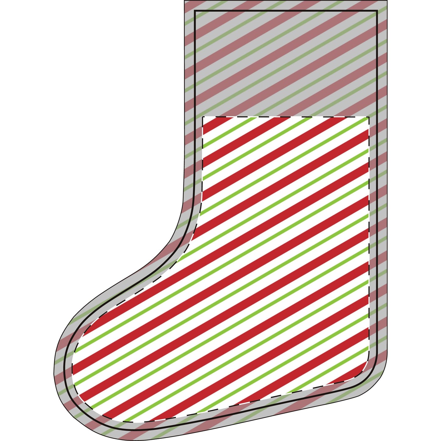 Letter Name Christmas Stocking (Linen)