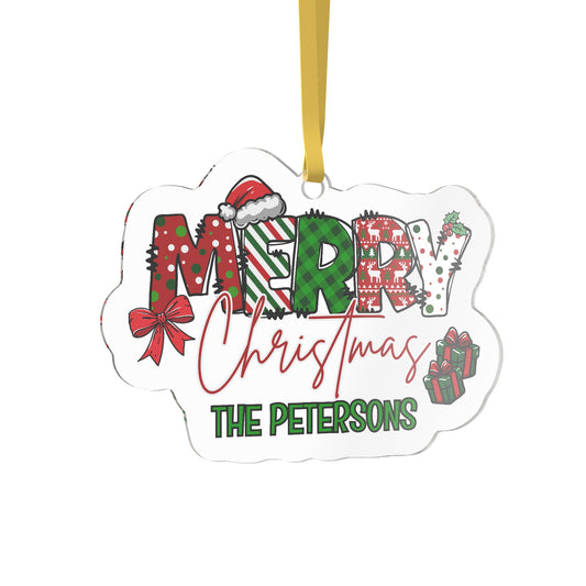 Merry Christmas Name Ornament