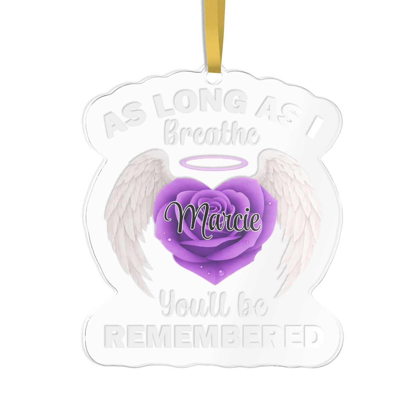 Long As I Breathe Name Ornament