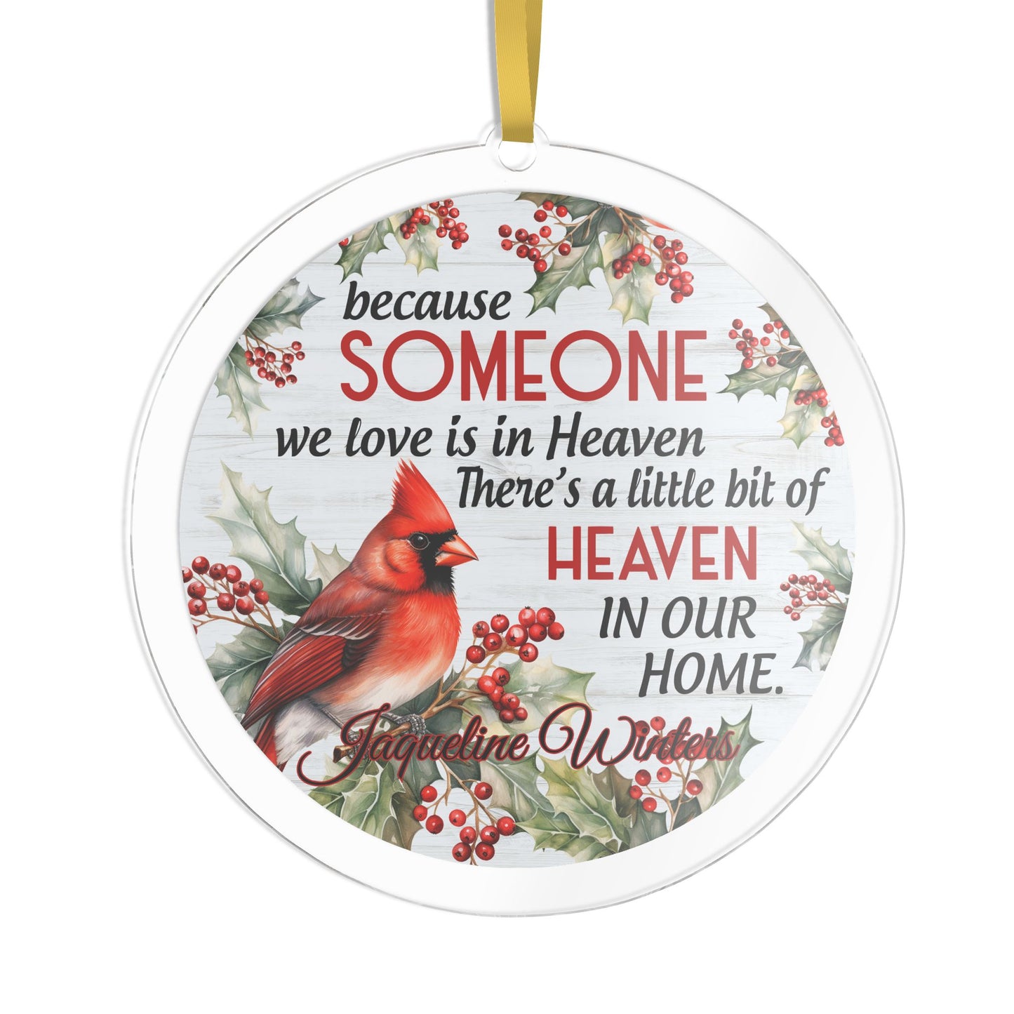 Because We Love Photo / Name Ornament