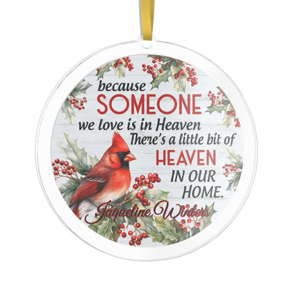 Because We Love Photo / Name Ornament