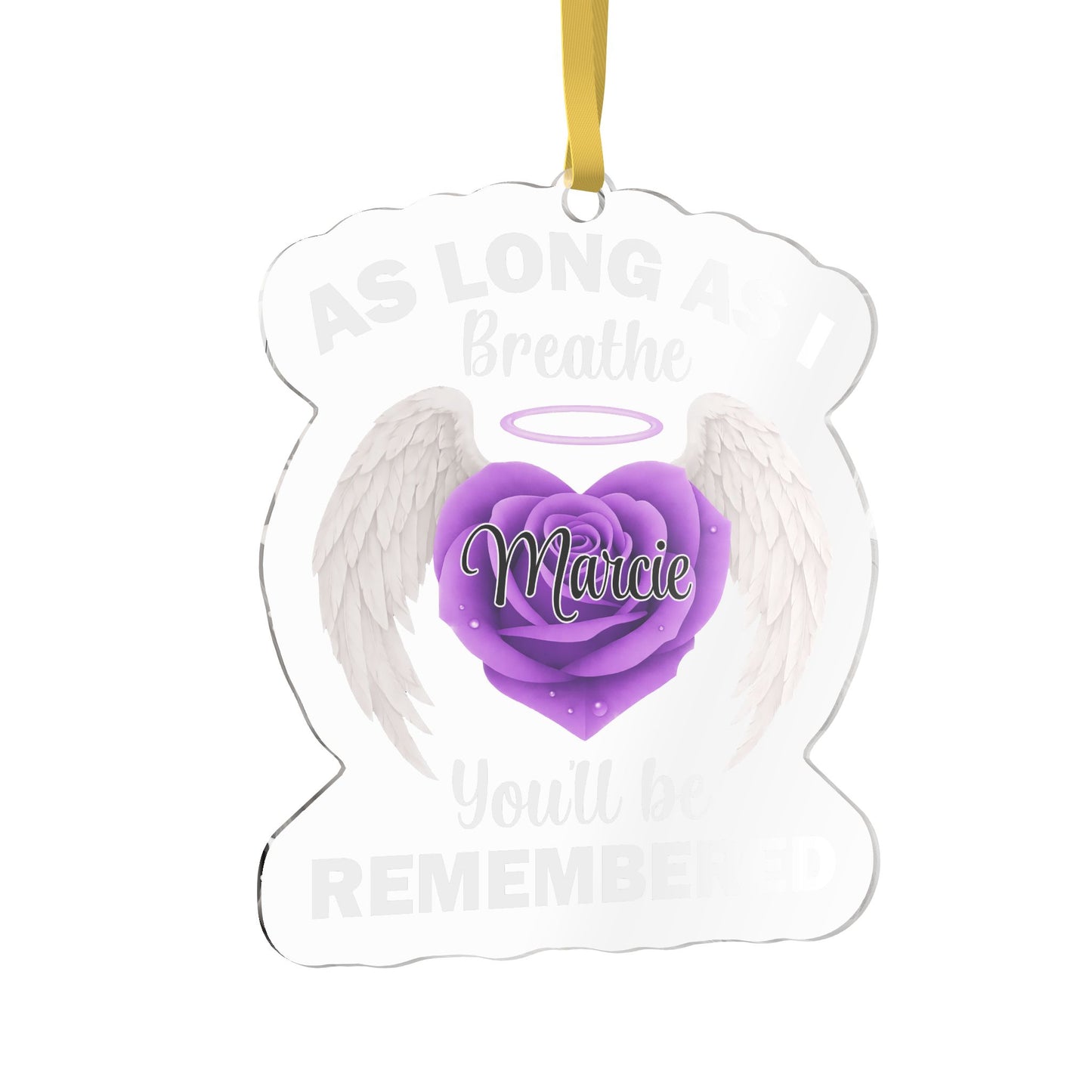 Long As I Breathe Name Ornament