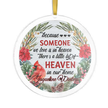 Because We Love Photo / Name Ornament