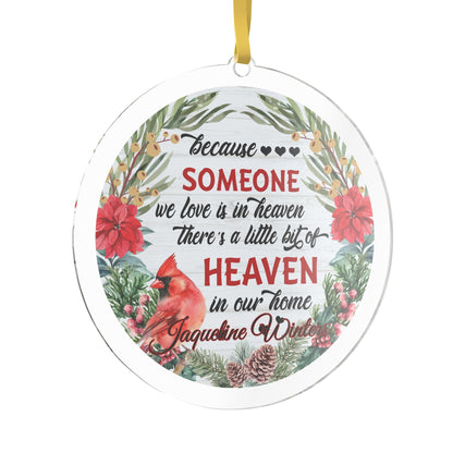 Because We Love Photo / Name Ornament