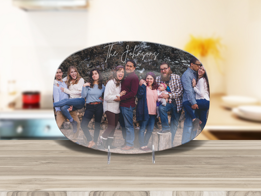 Family Photo Name Platter