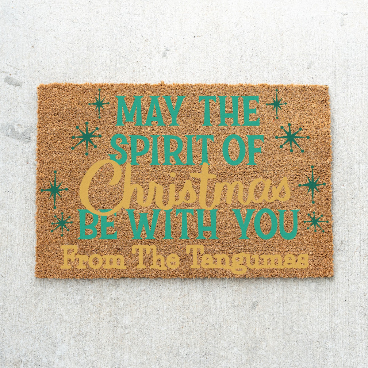 Spirit of Christmas Name Doormat