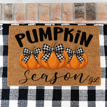 Pumpkins Season Initials UV Printed Doormat