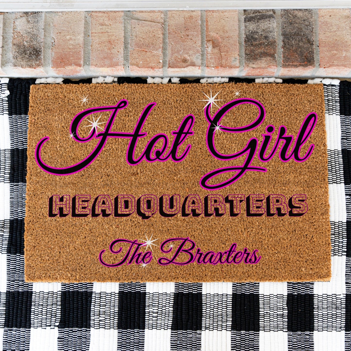 Hot Girl Name Doormat - UV Printed