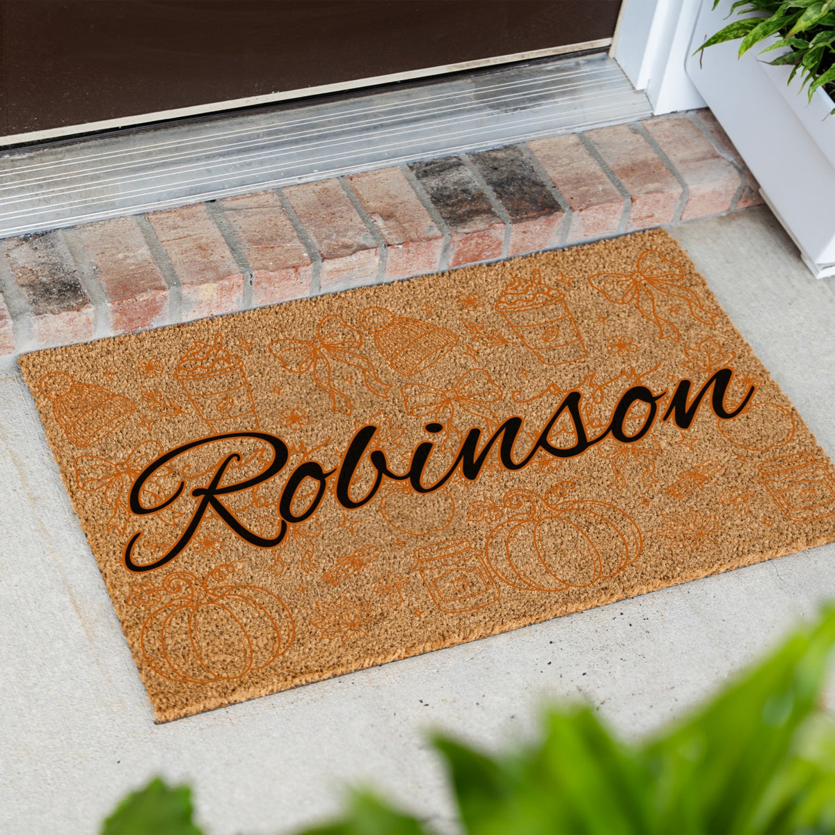 Cozy Vibes Images Name UV Printed Doormat
