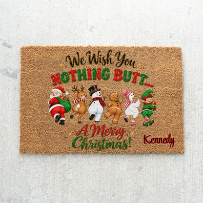Nothing Butt Christmas Name Doormat