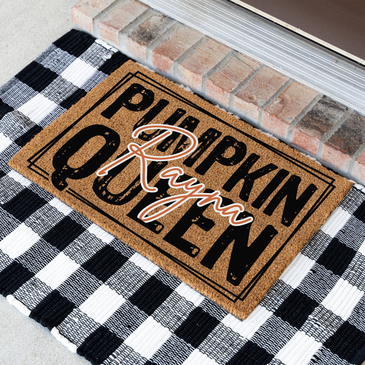 Pumpkin Queen Solid Name Doormat