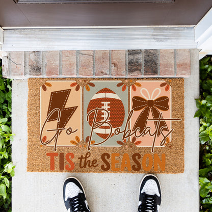 Football Tis The Season Text Doormat