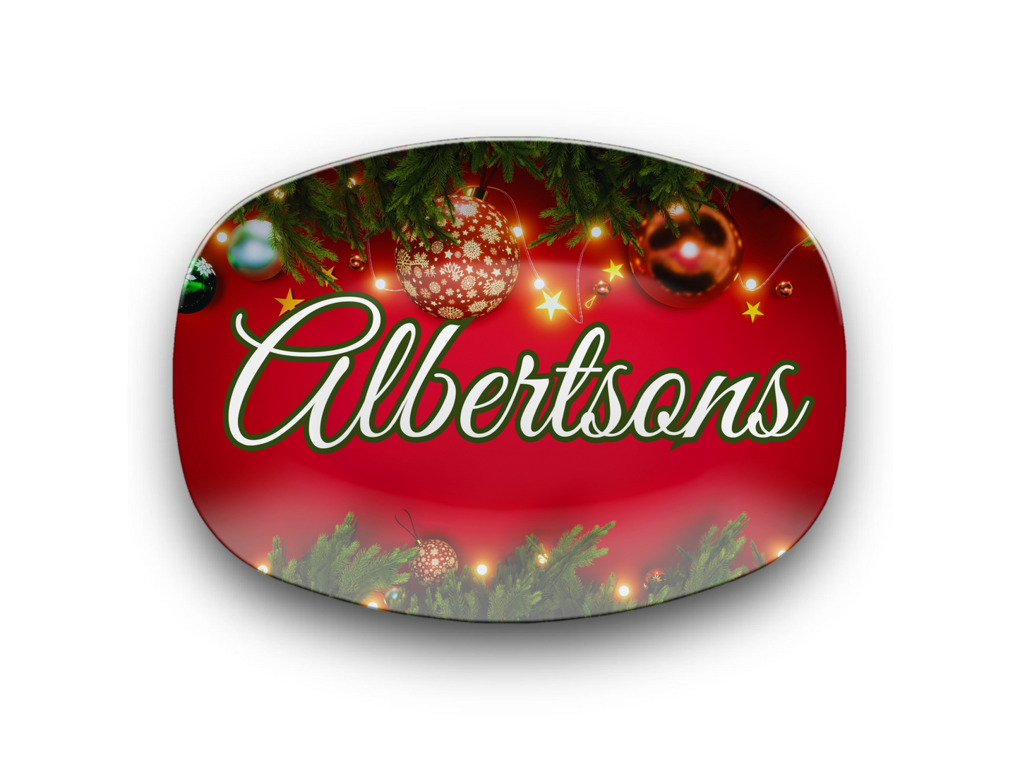 Tree Ornaments Name Platter