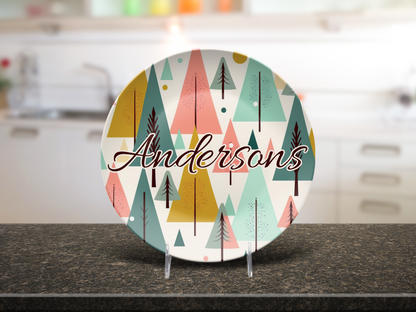 Colored Trees Name Plate