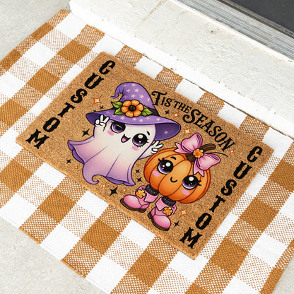 Tis The Season Ghost Pumpkin Names Doormat