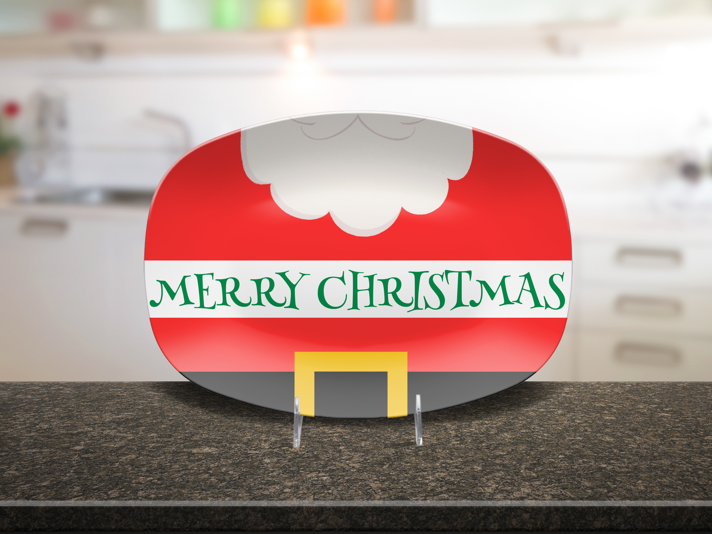Santa Text Platter