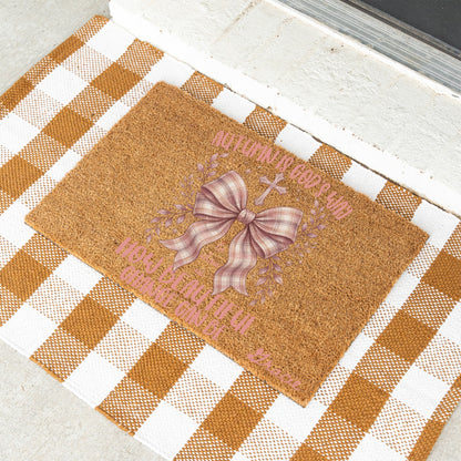 Pink Beautiful Change Name UV Printed Doormat