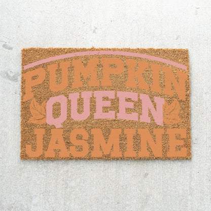 Pumpkin Queen Name UV Printed Doormat