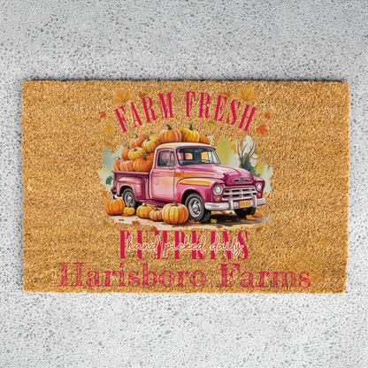 Farm Fresh Picked Pumpkin Name Doormat