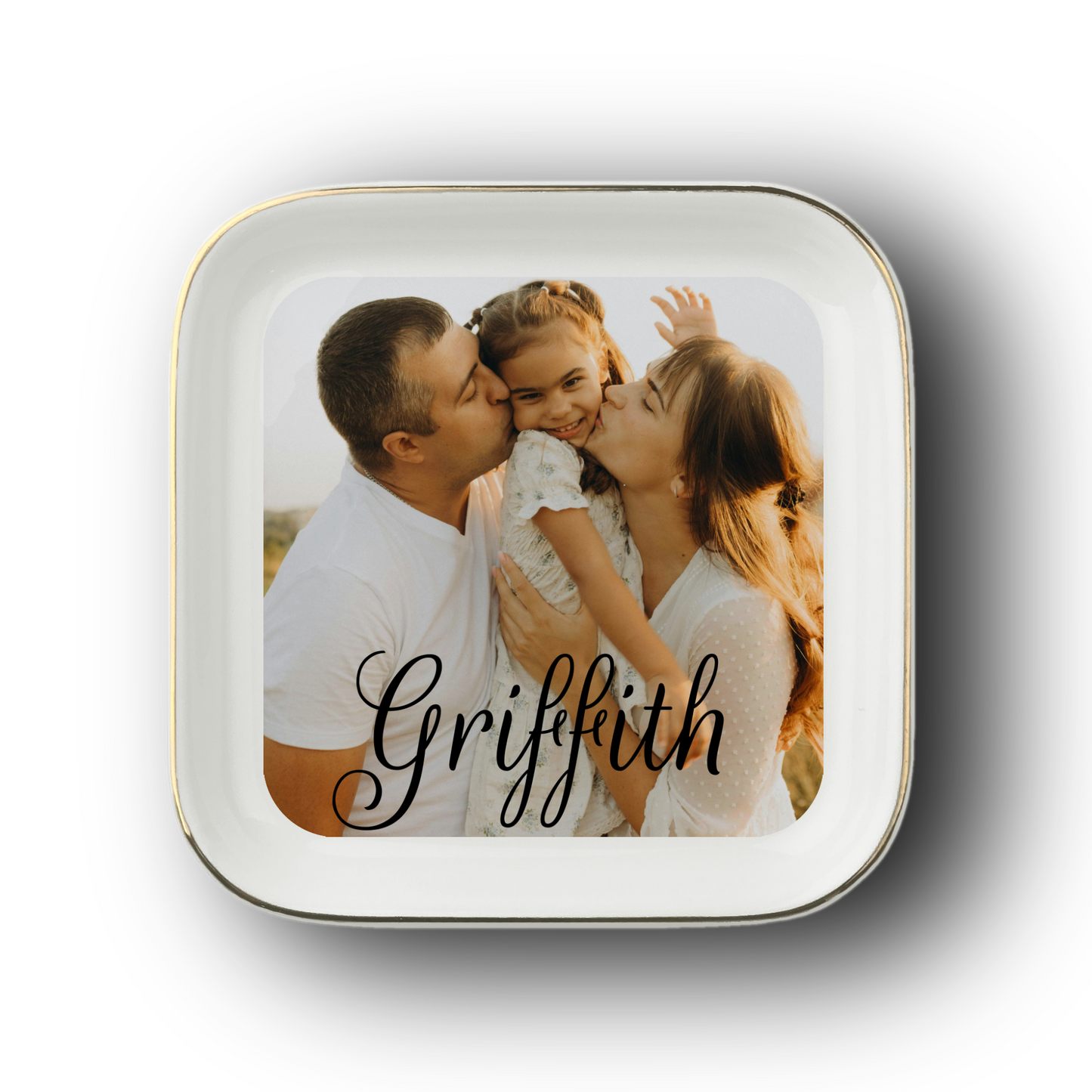 Custom Photo Name Jewelry Dish