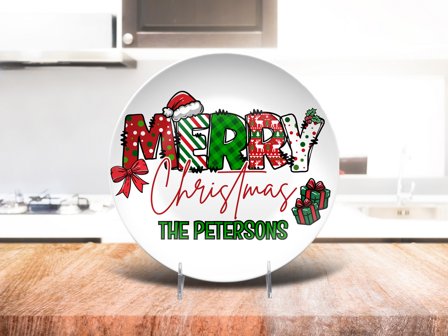 Merry Christmas Name Plate