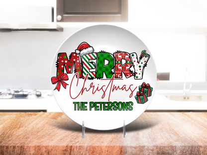 Merry Christmas Name Plate