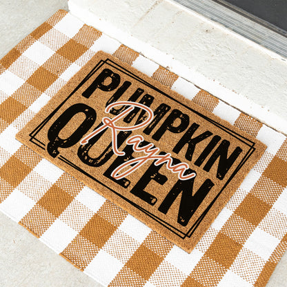Pumpkin Queen Solid Name Doormat