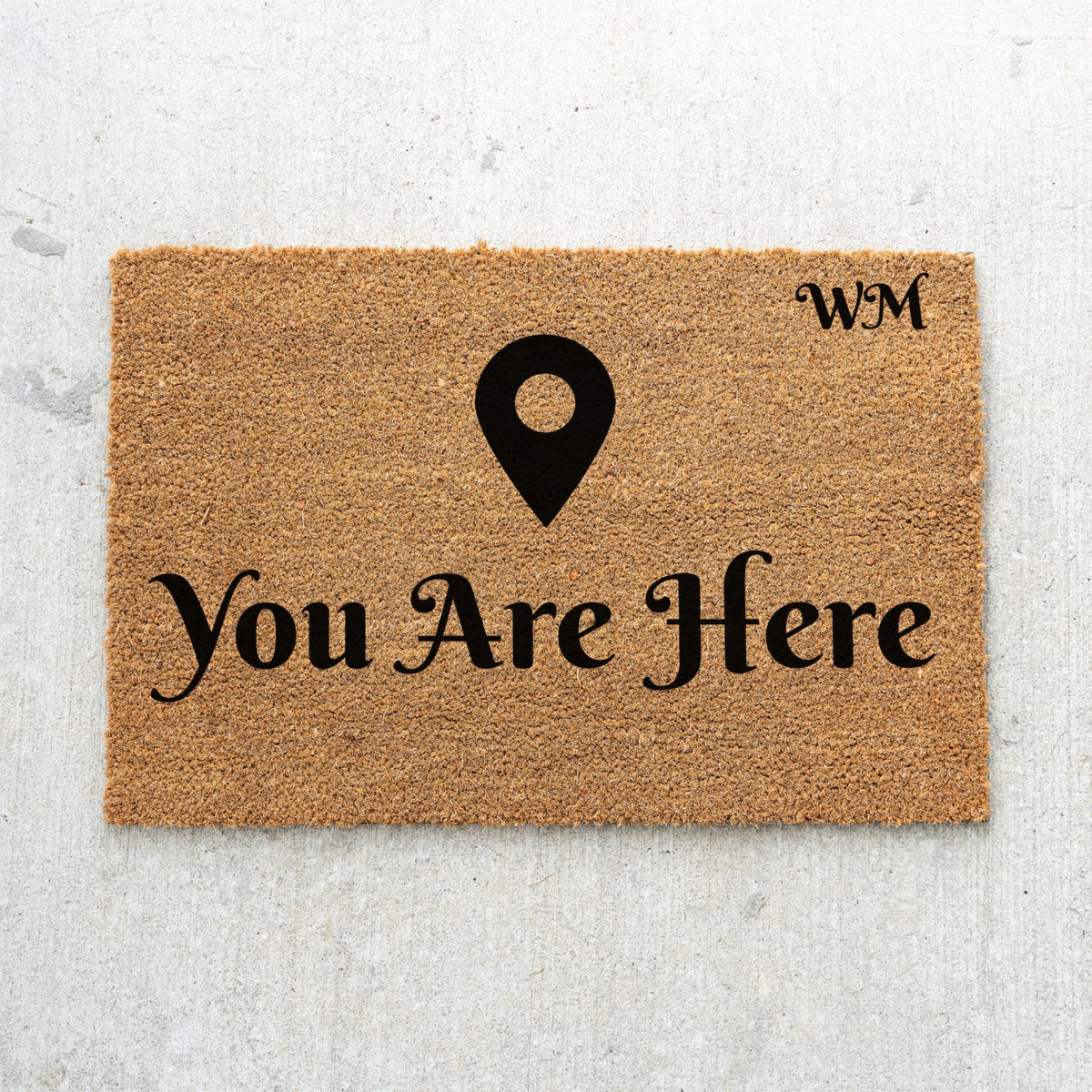 You Are Here Initials Doormat - UV Printed