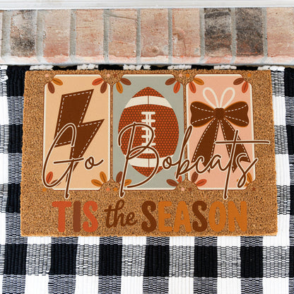 Football Tis The Season Text Doormat