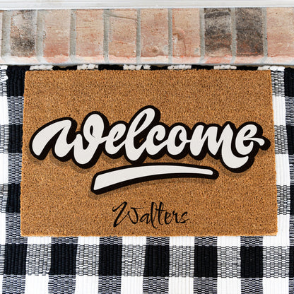 Welcome Name Doormat - UV Printed