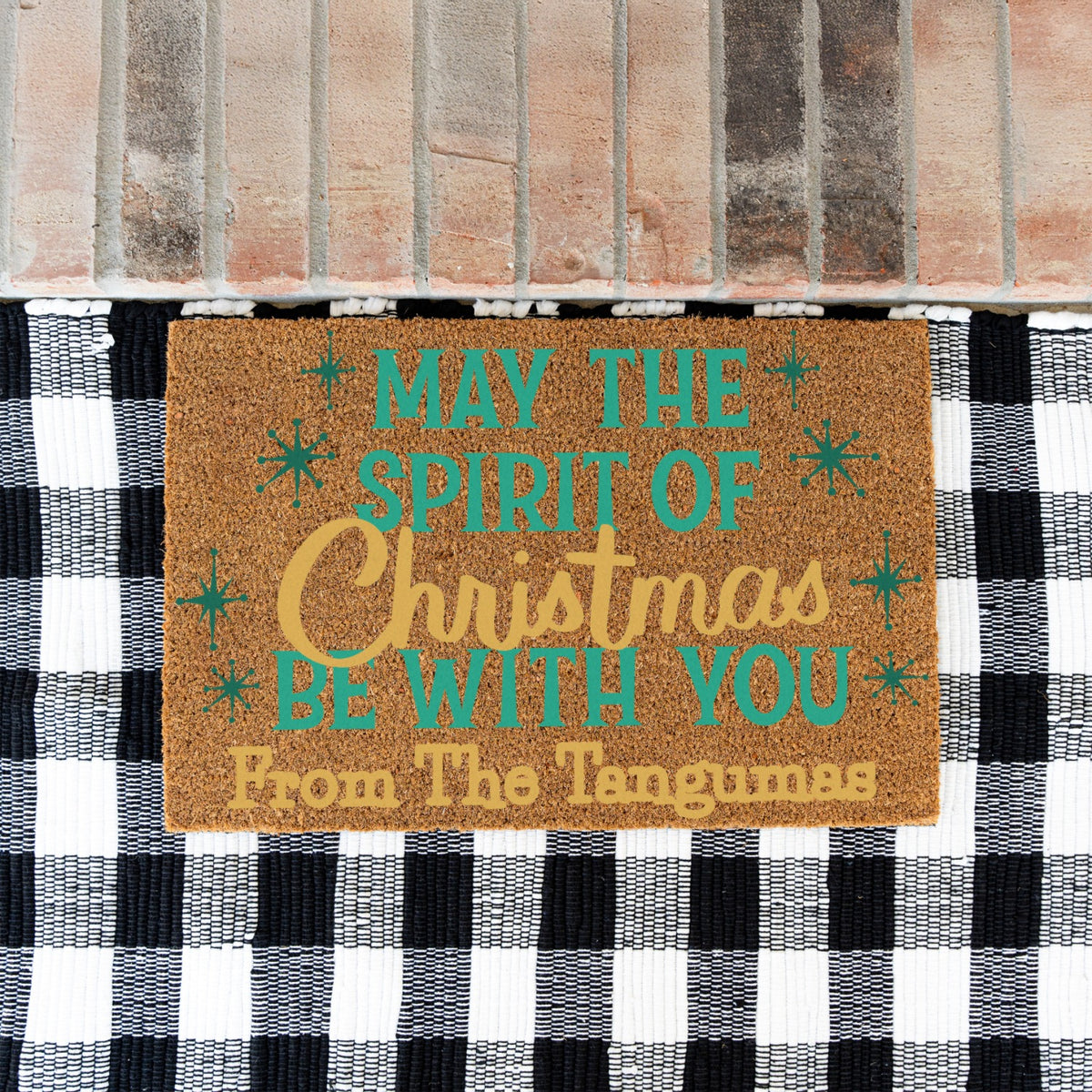 Spirit of Christmas Name Doormat