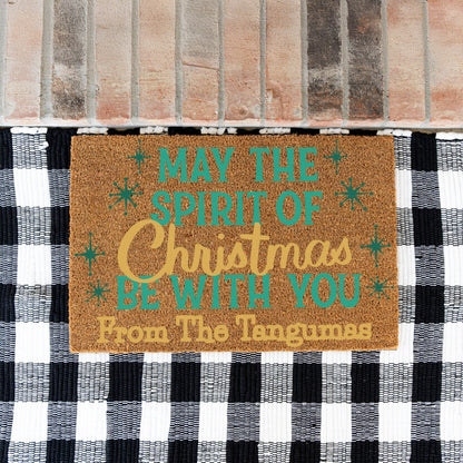 Spirit of Christmas Name Doormat
