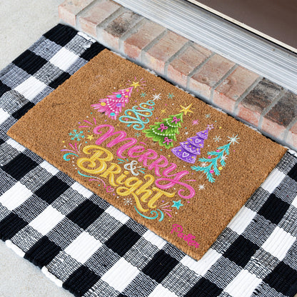Merry & Bright Trees Name Doormats