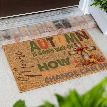 Beautiful Change Name UV Printed Doormat