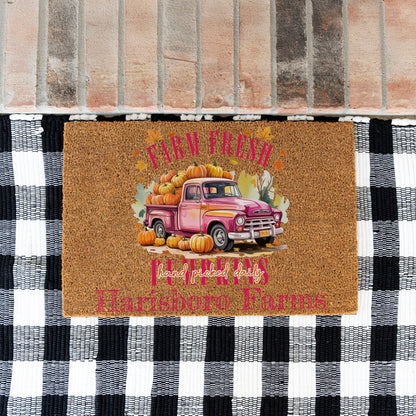Farm Fresh Picked Pumpkin Name Doormat