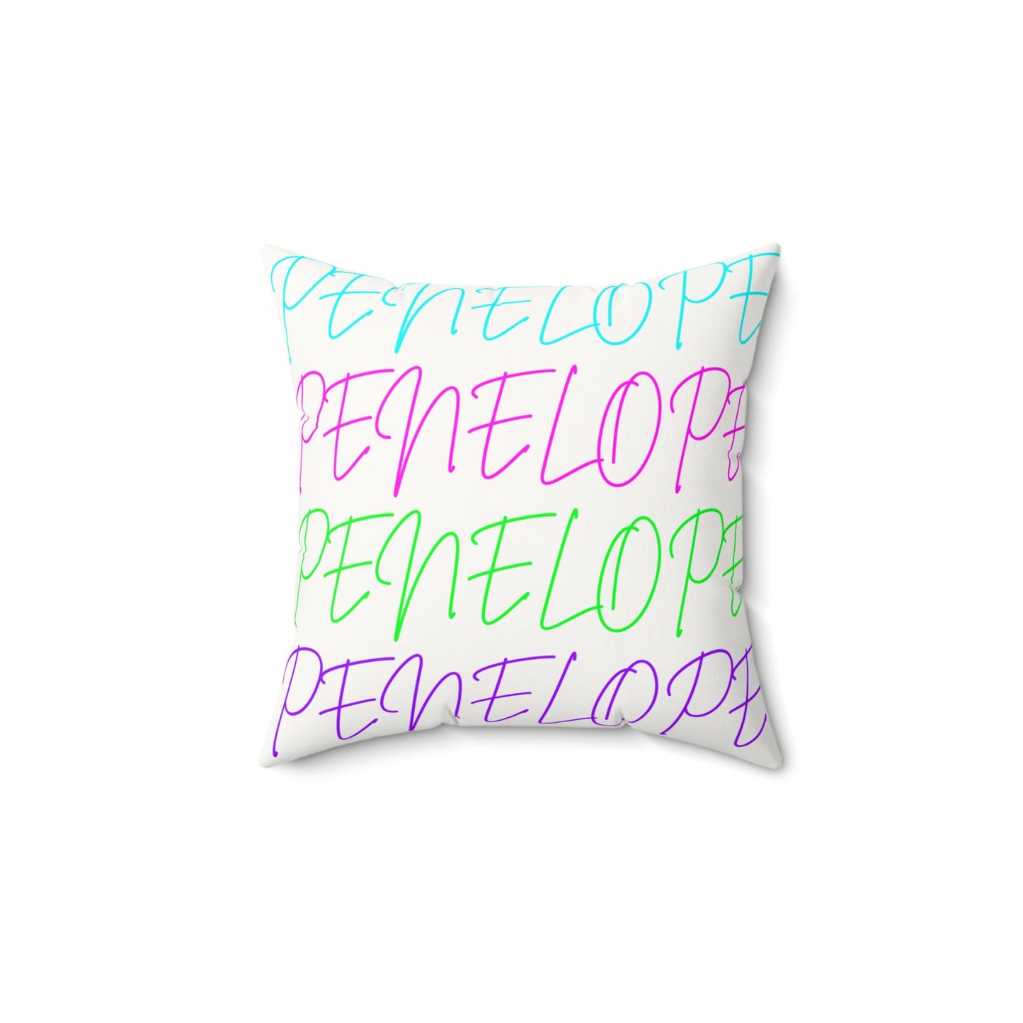 Bright Names Spun Polyester Square Pillow