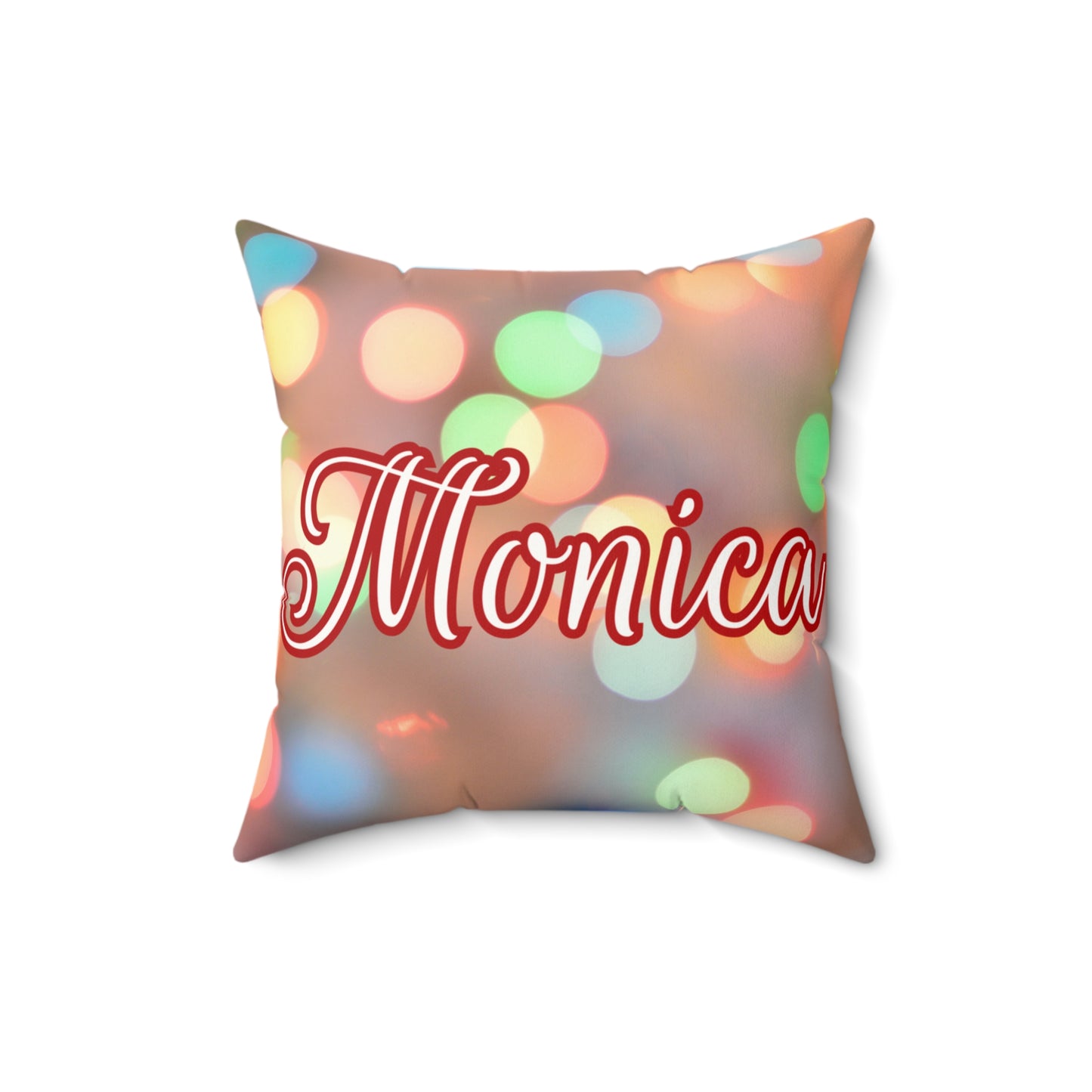 Blurred Lights Name Square Pillow/Case