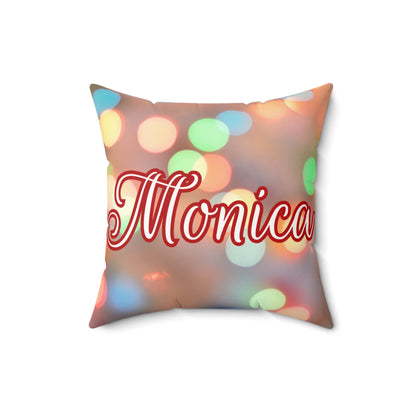 Blurred Lights Name Square Pillow/Case