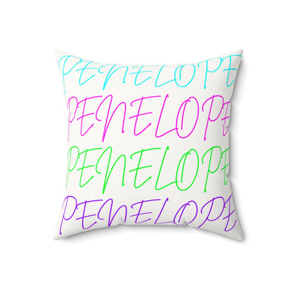 Bright Names Spun Polyester Square Pillow