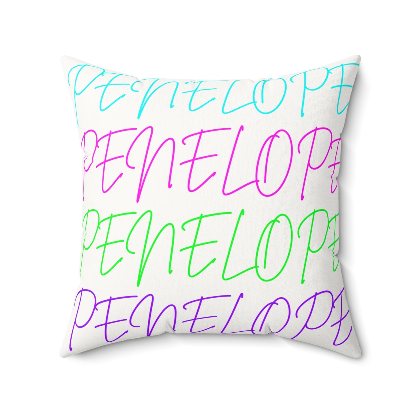 Bright Names Spun Polyester Square Pillow